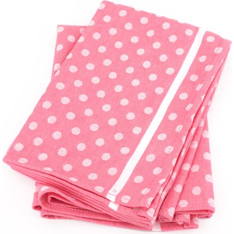Lot de 2 torchons cuisine toile DOTS