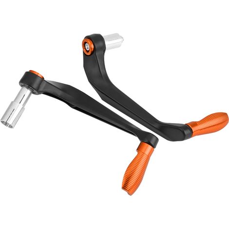 Poignées de frein et d'embrayage moto, protection anti-contact accidentel, guidon 22mm, orange, paire (1/5)