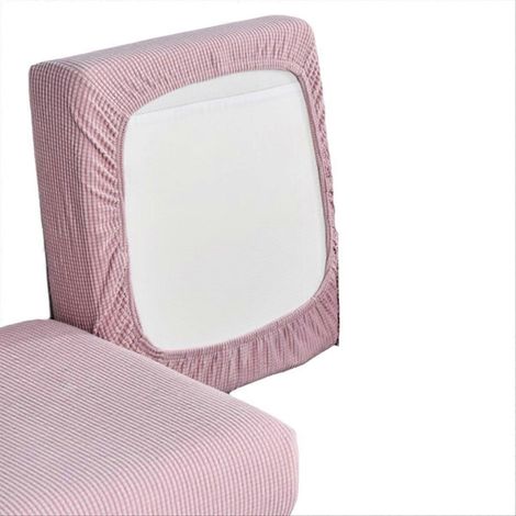 Housse de coussin de canapé en tissu extensible rose (1/5)