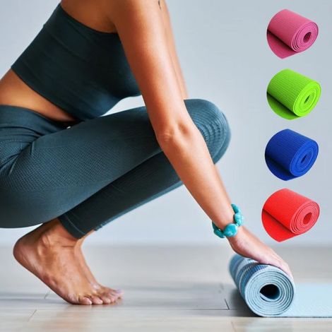 TRADE SHOP - Tappetino Yoga In Pvc 61x173x0.4 Cm Tappeto Aerobica Fitness Pilates Palestra - (1/5)
