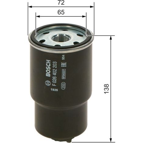 Filtre à carburant BOSCH F 026 402 203 MAZDA S51C-13-480C S51C13ZA5 S51C13ZA5A