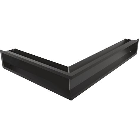 Eck-Lüftungsgitter LUFT rechts 54,7x76,6x12 schwarz Slim (1/5)