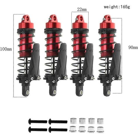 Ensemble de 4 connecteurs métalliques pour voiture télécommandée, espacement des trous de 90 mm, compatible avec la voiture télécommandée tout-terrain à l'échelle 1/10 -4 Trx4 Scx10ii D90 CC01, bleu. (1/5)