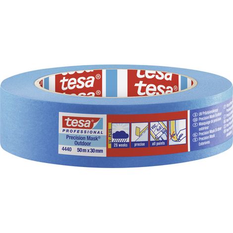 Präzisionskrepp 4440 Außen UV PLUS glatt blau L.50m B.30mm Rl.TESA (1/4)