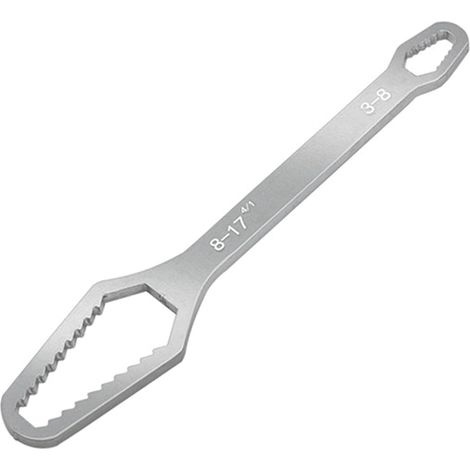 Doppelseitiger, selbstspannender verstellbarer Schraubenschlüssel 6-25 mm/3-17 mm für Reparaturen im Außenbereich, im Haushalt und an Kraftfahrzeugen. (1/4)
