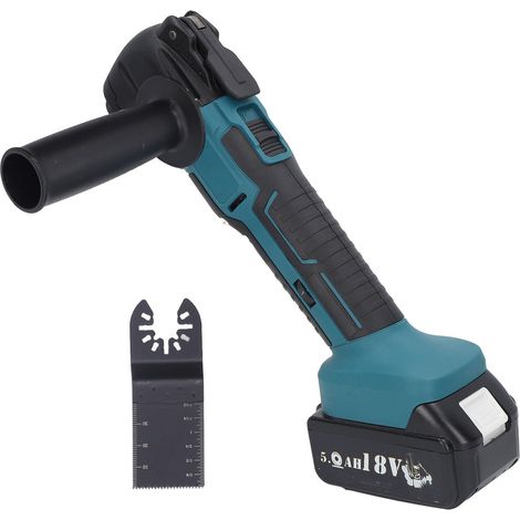 Scie oscillante multifonction sans fil bleue, outil électrique universel pour bois, compatible batterie BL1815. (1/5)
