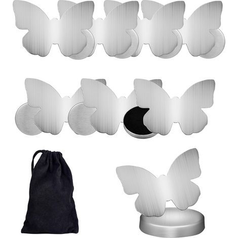 8 Pcs Poids de Nappe de Table 53g Exterieur Poids Nappe Magnétique Acier Inoxydable Pince magnétique pour Nappe (Papillon) (1/5)