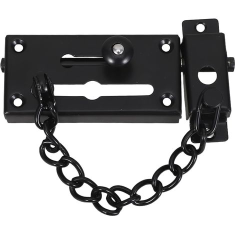 Loquet Coulissant de Porte en inox Noir pour Maison (1/5)