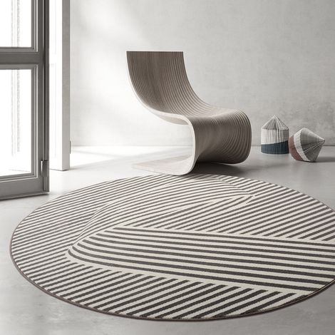 AIDUCHO Décoration Tapis Rond, Sofa Moderne Moelleux Moquette De Sol Salon Chambre Chaise, Lavable En Machine (Taille : Diameter 120cm )C (1/3)