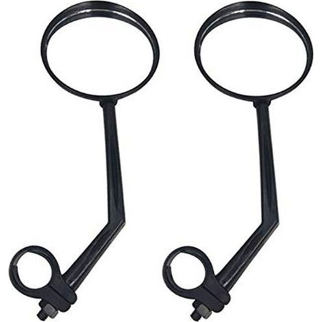 Rétroviseur De Vélo - Miroir Convexe 360° Réglable - Pour Guidon Jusqu'à 20 mm - Noir - Lot De 2 (1/5)
