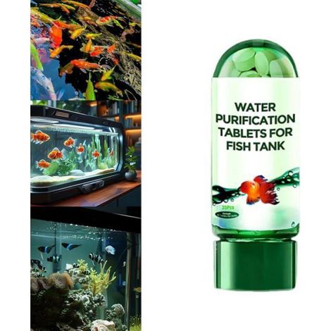 Tablette De Purification D'eau - Pour Aquarium - Non Toxique - Action Rapide - 1 Pièce (1/5)