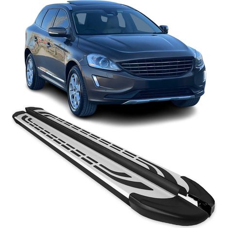 Marchepieds Latéraux pédale Compatible avec Volvo XC90 2002-2014 Aluminium Gris Noir 2X (1/5)