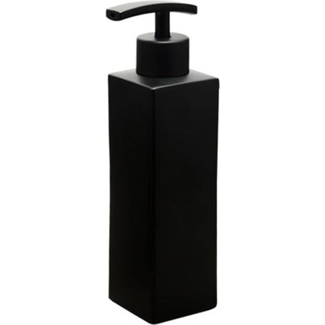 Distributeur de Savon en Acier Inoxydable 325ml Noir Mat, Rechargeable Pour Savon Liquide, Gel Douche et Lotion Corps (1/4)