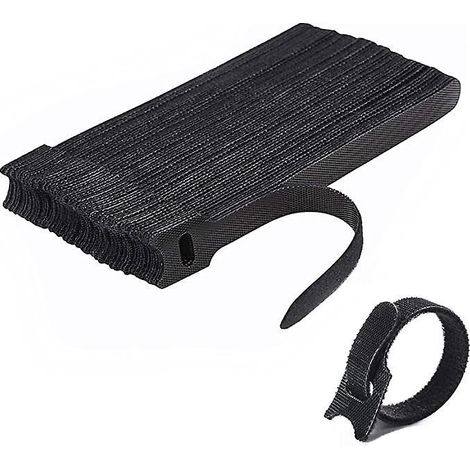 (noir)attache Cable[50 Pcs], Sangles Sangles Cble, Rutilisables Serre Cable, Organisateur Rangement Cable, Pour Attacher Les Cbles, Gaines, Fils P (1/5)
