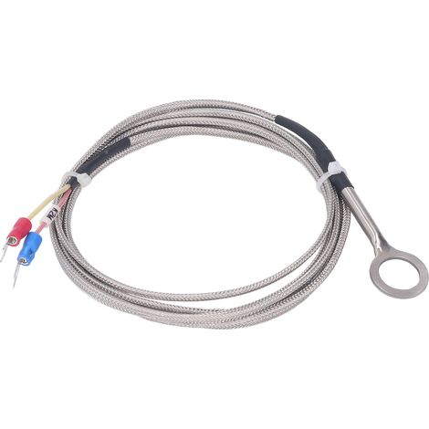Thermoelement Typ K, 14 mm Durchmesser, Edelstahl 304, Betriebstemperaturbereich: -40 bis 1000 °C, 2 m / 6,6 ft Sonde (1/5)
