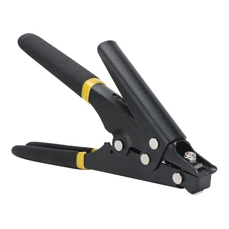 Cable Tie Gun, Clamp Clamp with Adjustable Tension for Fixing and Cutting Nylon Links, Electric Works, Building Construction (Black) (1/5)