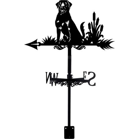 Girouette chien, girouette en fer forgé, girouette animal en métal, panneau de jardin sur toit (1/5)