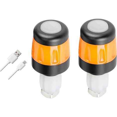 Handleassociations Lampe de sécurité LED rechargeable, clignotants haute luminosité pour vélo, embouts permanents imprégnés pour guidon de scooter électrique (1/4)