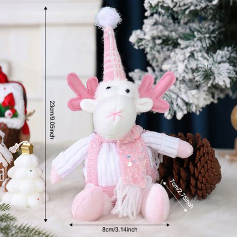 Weihnachtsdekorationen, Schneemannfiguren, Puppen, Strickpuppen, Weihnachtsmannmützen, Fensterdekorationen, Weihnachtsbäume