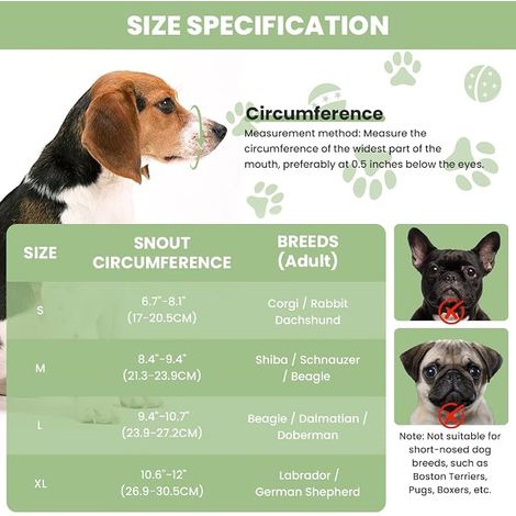 Museliere pour Chien, Muselière Chien Respirantes Réglables (1/2)