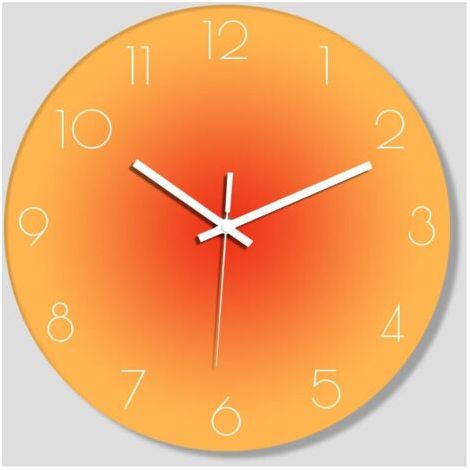 Reloj de pared de 30 cm, moderno reloj de pared silencioso de cuarzo con números arábigos, relojes de pared sin tictac, accesorios para el hogar, reloj de pared decorativo y reloj de mesa, doble horar (1/4)