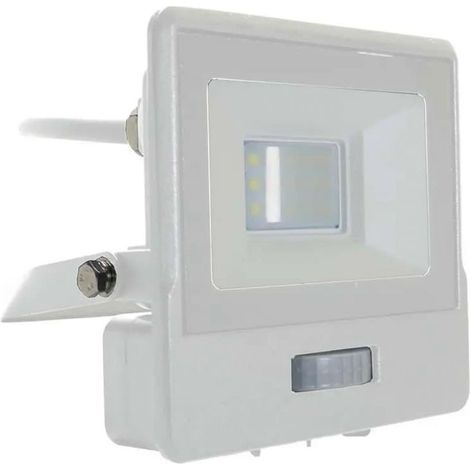 V-TAC Faro LED Chip Samsung 10W con Sensore PIR Cavo 1m Colore Bianco Bianco Caldo IP65
