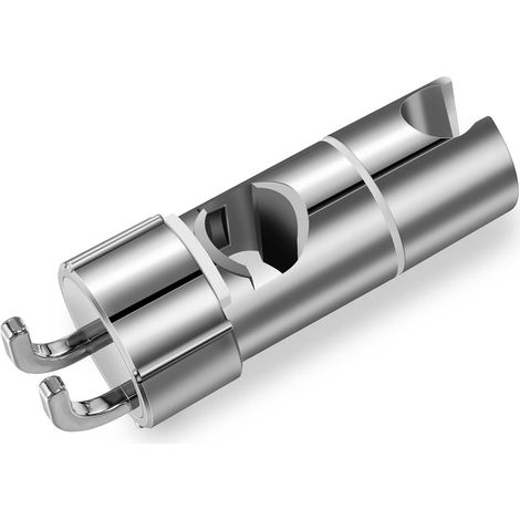Brausehalter, Brausehalterung ohne Bohren, 18-25 mm Durchmesser verstellbar, Brausehalter mit Haken, integrierter Abstandshalter zum Schutz der Brausestange (1/5)