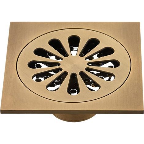 Scarico quadrato per doccia, scarico a pavimento per doccia, scarico di scarico, lavabo quadrato per doccia, accessorio per il bagno, scarico a pavimento per doccia in rame (1/5)