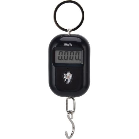 Pèse-Colis Numérique Portatif, Balance de Bagages 25kg à Chaînette Noire, Idéal pour Peser Vos Colis et Bagages Avant Expédition (1/5)
