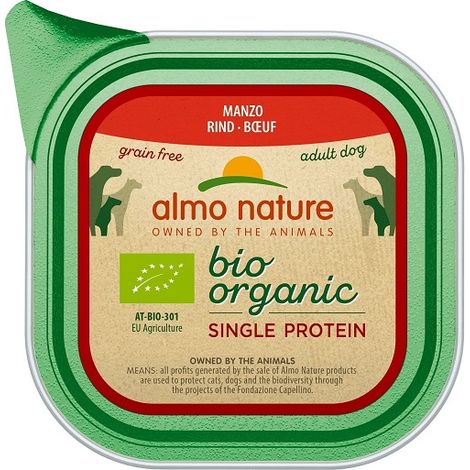 Almo Nature Bio Bio Bio -Single Vacune Protee 150 g - Hase -Lebensmittel ohne monoprotische Getreide fÐ©r Erwachsene