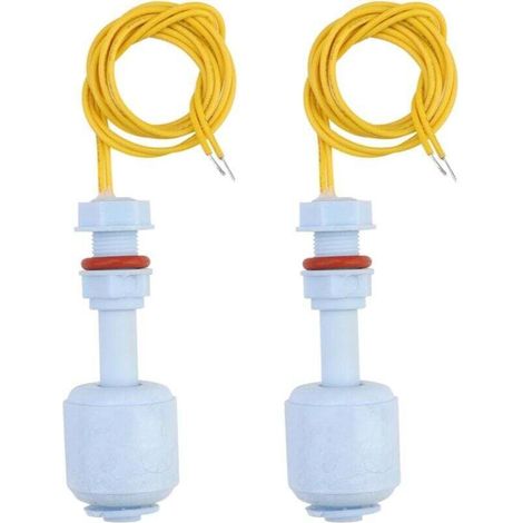 2PCS Interrupteur à Flotteur Vertical Interrupteur de Niveau à Flotteur Bleu Capteur de Niveau d'eau Switch Liquid Controller pour Hydroponie Jardinage Aquarium Réservoir de Piscine 10W 52 mm Bleu (1/4)