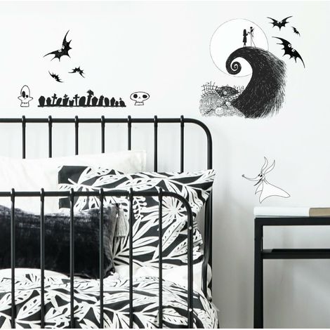 Stickers repositionnables The Nightmare before Christmas Jack and Sally DISNEY -4 planches de 22x44cm (1/3)