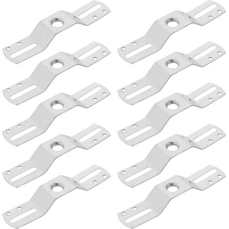 Kit de montaje de techo de hierro galvanizado plateado (10 piezas) – Fácil instalación de luminarias para hogares y otros lugares. (1/5)