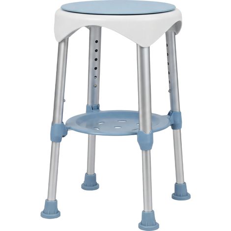 Levede Shower Chair Swivel 6-Level Adjustable Height Shower Bath Stool Seat