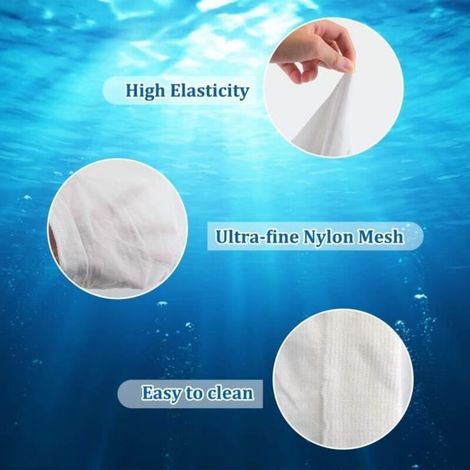 30 Stück Poolskimmersocken, elastische Nylonfilter zum Auffangen von Blättern. (1/3)