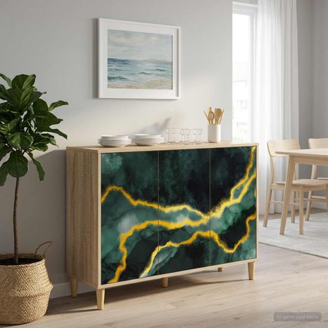Aparador WIJHE Sonoma 102 x 33 x 75 cm Madera de ingeniería (1/4)