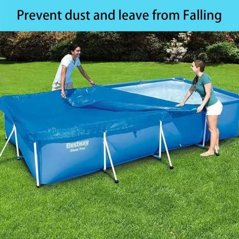 Bâche Piscine - Rectangulaire 300 x 200 cm - Imperméable Anti-UV Résistante Déchirure - Pour Piscine Hors-sol (1/5)