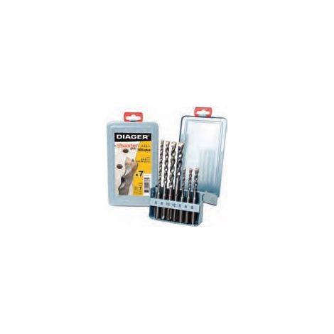 Juego de 7 brocas para hormigón DIAGER SDS+ - 105D
