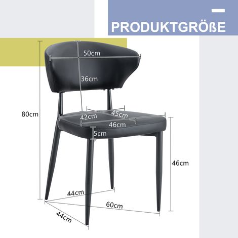 Fauteuil de table minimaliste noir ergonomique, dossier courbé, assise confortable et épurée, lot de 2 chaises design pour salle à manger, expérience agréable et simple. (1/5)