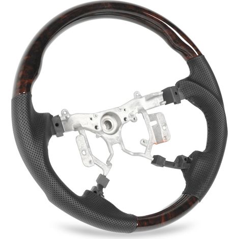 Lenkradbezug aus echtem Leder mit Wassertransferdruck, passend für Camry, XV40, Highlander und Previa (Modelljahre 2007-2016).