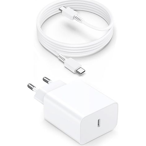45W Chargeur USB C, Chargeur Rapide avec 2M Câbles Compatible avec Samsung Galaxy S25 Ultra/Plus/S25+/S24/S23/S22/S21/S20/S20+/Note 20/10/9/8/A73/A53, UBSC Secteur Mural Alimentation Prise (1/5)