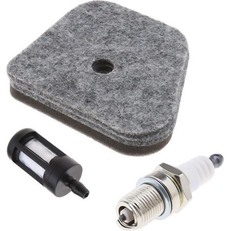 JSSEVN - Set of 3 pcs Air Filter Spark Plug Fuel Filter Kit CMR6H 4180 120 1800 0000 350 3502 Compatible with KM90 KM100 KM130 FS90 Lawn Mower (1/5)