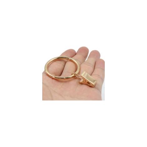 Juego de 20 anillas metálicas para cortinas - Diámetro interior: 35 mm para barras de cortina, decoración del hogar (oro claro) - Crezuo