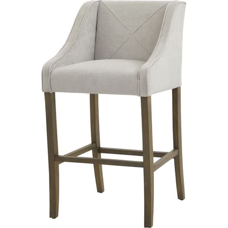 Epsom Barstool - Wood - L58 x W57 x H104 cm - Grey