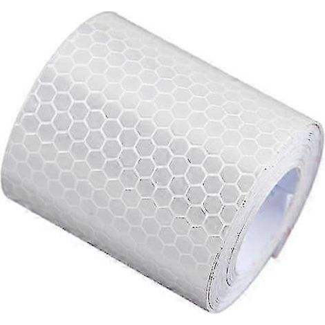 Bande réfléchissante autocollante compatible avec les voitures résistante blanche (3M). (1/5)