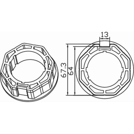 Achteckiger 70 x 1,2 mm Verschluss CAME 001YK5105S