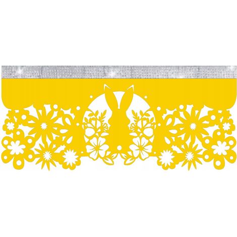 Tenda da cucina N13 Envy, gialla, 90 x 36 cm, ideale per Pasqua e primavera.