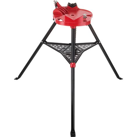Étau à chaîne sur trépied Capacité tuyau 3,2 à 152 mm Charge max 600 kg Pieds pliables avec plateau à outils Idéal plomberie et travaux sur tubes (1/5)