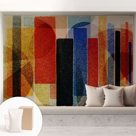 Papier peint intissé décoratif avec motifs pour salon et chambre a motif - Colle incluse gratuite Formes géométriques 208x146 cm (1/5)