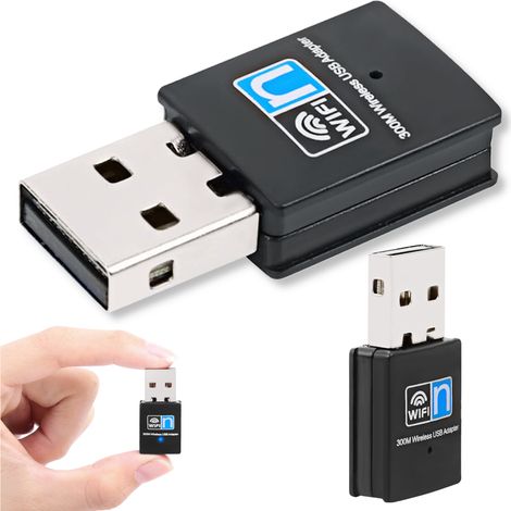 Adattatore wireless WiFi 802.11n USB 2.0 a 300 Mbps (1/5)